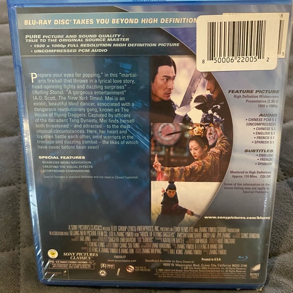 🔥3/$10🔥 🆕 HOUSE OF FLYING DAGGERS Blu-ray - Picture 3 of 3